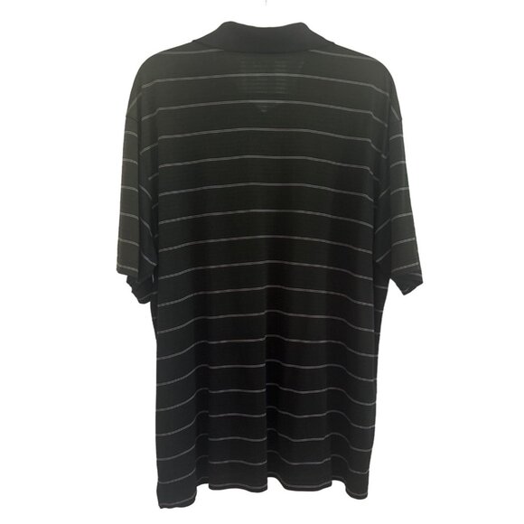 Champion Golf Duo-Dry Black Striped Short Sleeve Polo Shirt, Size XL - Picture 2 of 9
